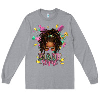 Heather Grey afro locs hair stylist messy bun tbw Long Sleeve Tee - texasbilliewilder