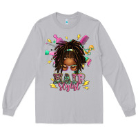 Moon Dust afro locs hair stylist messy bun tbw Long Sleeve Tee - texasbilliewilder