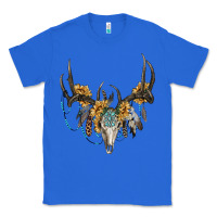 True Royal boho deer skull sunflowers and gemstone Classic Tee - RanaPortraitStore