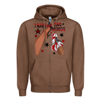 Chestnut I Have Two Moods Black and Red Sneakers Afro Girl Zipper Hoodie - texasbilliewilder