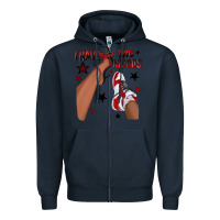 Navy I Have Two Moods Black and Red Sneakers Afro Girl Zipper Hoodie - texasbilliewilder