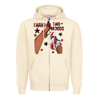 Sandshell I Have Two Moods Black and Red Sneakers Afro Girl Zipper Hoodie - texasbilliewilder