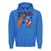 True Royal I Have Two Moods Black and Red Sneakers Afro Girl Zipper Hoodie - texasbilliewilder