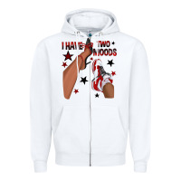 White I Have Two Moods Black and Red Sneakers Afro Girl Zipper Hoodie - texasbilliewilder