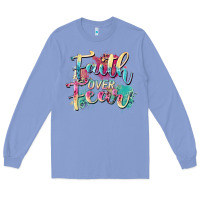 Colony Blue faith over fear Long Sleeve Tee - Zillion Design Studio