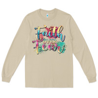 Mushroom faith over fear Long Sleeve Tee - Zillion Design Studio