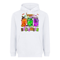 White happy halloween jars and horror Heavyweight Hoodie - AdoDesignShop