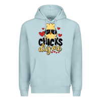 Blue Mist chicks dig me Premium Hoodie - MaliasSmallBusiness