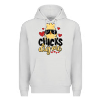 Dove Grey chicks dig me Premium Hoodie - MaliasSmallBusiness