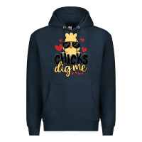 Navy chicks dig me Premium Hoodie - MaliasSmallBusiness