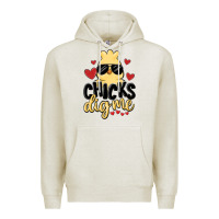 Oatmeal Heather chicks dig me Premium Hoodie - MaliasSmallBusiness