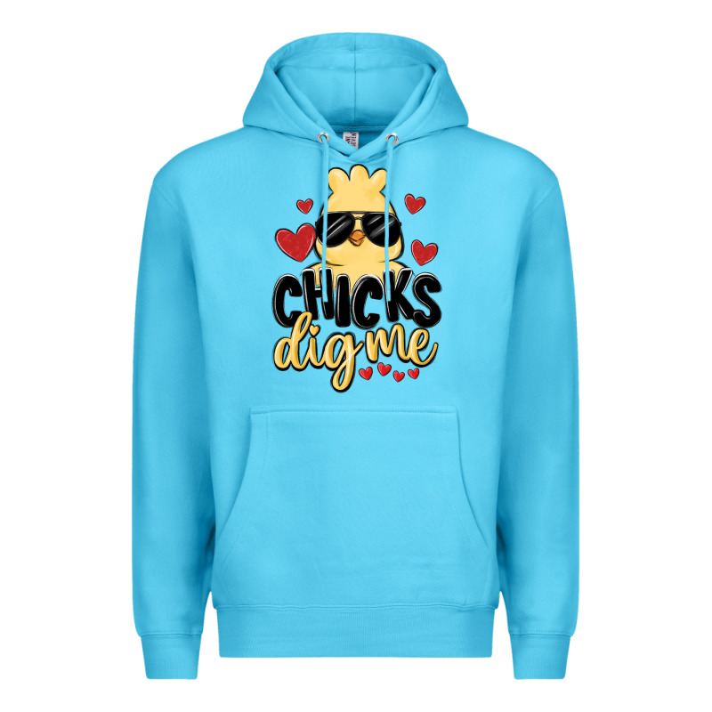 Chicks Dig Me Premium Hoodie by MaliasSmallBusiness | Teevron