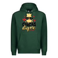 Sports Green chicks dig me Premium Hoodie - MaliasSmallBusiness