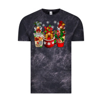 Cloud Black Christmas coffee gnome Vintage Tee - BarkalooDesign