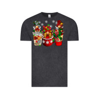 Vintage Black Christmas coffee gnome Vintage Tee - BarkalooDesign