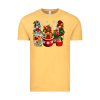 Vintage Mustard Christmas coffee gnome Vintage Tee - BarkalooDesign