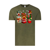 Vintage Olive Christmas coffee gnome Vintage Tee - BarkalooDesign