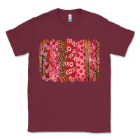Burgundy valentine's day xoxo brushstroke Classic Tee - RanaPortraitStore