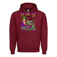 Burgundy drink up witches Zipper Hoodie - Zillion Design Studio