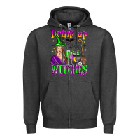 Charcoal Heather drink up witches Zipper Hoodie - Zillion Design Studio
