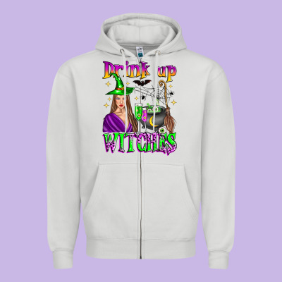 Drink Up Witches Zipper Hoodie Designed By Zillion Design Studio