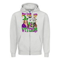Dove Grey drink up witches Zipper Hoodie - Zillion Design Studio