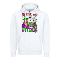White drink up witches Zipper Hoodie - Zillion Design Studio