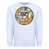 White cozy vibes earrings Premium Sweatshirt - BundleAndBundleShop