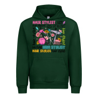 Forest Green hair stylist typography Urban Hoodie - MaliasSmallBusiness