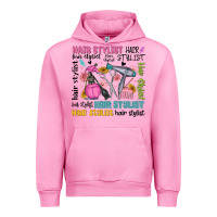 Fuchsia Pink hair stylist typography Urban Hoodie - MaliasSmallBusiness