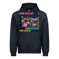 Navy hair stylist typography Urban Hoodie - MaliasSmallBusiness