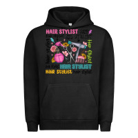 Pigment Black hair stylist typography Urban Hoodie - MaliasSmallBusiness