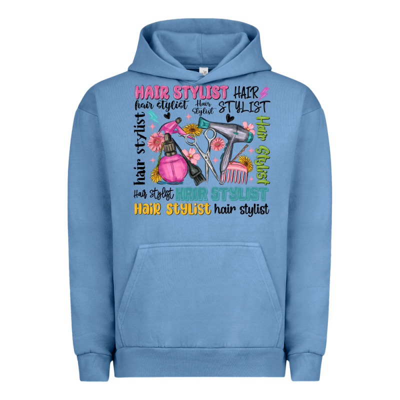 Hair Stylist Typography Urban Hoodie by MaliasSmallBusiness | Teevron
