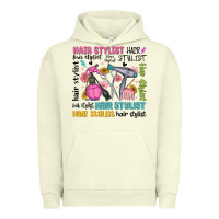 Pigment Pistachio hair stylist typography Urban Hoodie - MaliasSmallBusiness