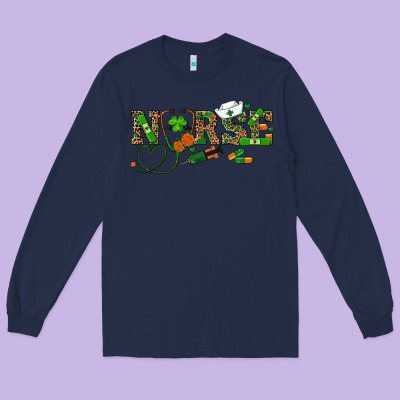 Long Sleeve Tee St. Patrick's Day Nurse