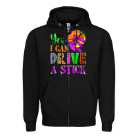 Black yes i can drive a stick Zipper Hoodie - Zillion Design Studio