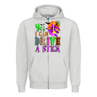 Dove Grey yes i can drive a stick Zipper Hoodie - Zillion Design Studio
