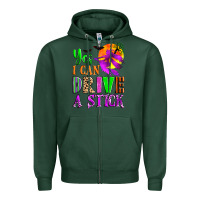 Sports Green yes i can drive a stick Zipper Hoodie - Zillion Design Studio