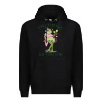 Black i'm too much go find less boujee frog Premium Hoodie - MaliasSmallBusiness
