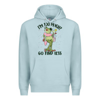 Blue Mist i'm too much go find less boujee frog Premium Hoodie - MaliasSmallBusiness