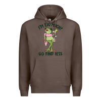 Coffee i'm too much go find less boujee frog Premium Hoodie - MaliasSmallBusiness