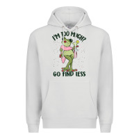 Dove Grey i'm too much go find less boujee frog Premium Hoodie - MaliasSmallBusiness