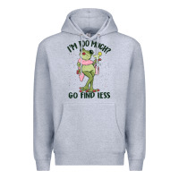 Heather Grey i'm too much go find less boujee frog Premium Hoodie - MaliasSmallBusiness