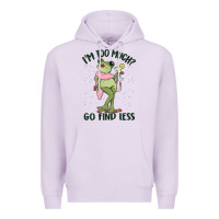 Lilac i'm too much go find less boujee frog Premium Hoodie - MaliasSmallBusiness