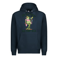 Navy i'm too much go find less boujee frog Premium Hoodie - MaliasSmallBusiness