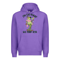 Purple i'm too much go find less boujee frog Premium Hoodie - MaliasSmallBusiness