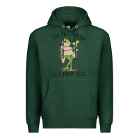 Sports Green i'm too much go find less boujee frog Premium Hoodie - MaliasSmallBusiness