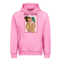 Fuchsia Pink self love is the best love Urban Hoodie - MaliasSmallBusiness