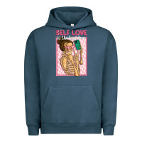Pigment Midnight Navy self love is the best love Urban Hoodie - MaliasSmallBusiness