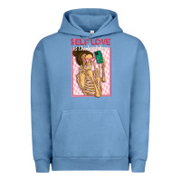 Pigment Pebble Blue self love is the best love Urban Hoodie - MaliasSmallBusiness